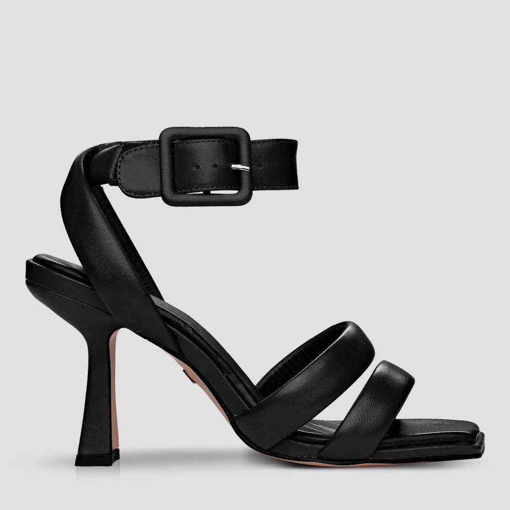 🆕 DROP 💧 Carrano Black Leather Ankle-Strap Sandals | Size 8 | NIB 💎🦋